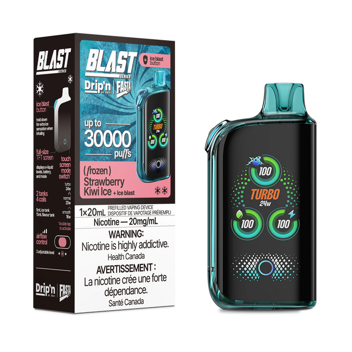 Drip'n by ENVI x Fasta BLAST 30K Disposable - Strawberry Kiwi Ice 20mg