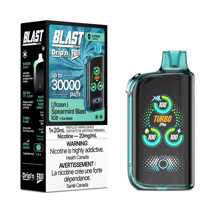 Drip'n by ENVI x Fasta BLAST 30K Disposable - Spearmint Blast Ice 20mg