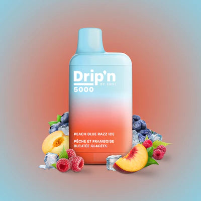 Drip'n by ENVI 5000 Disposable - Peach Blue Razz 20mg