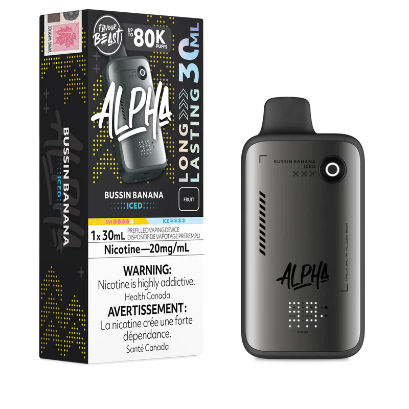 Flavour Beast Alpha 80K Disposable  - Bussin' Banana Iced 20mg