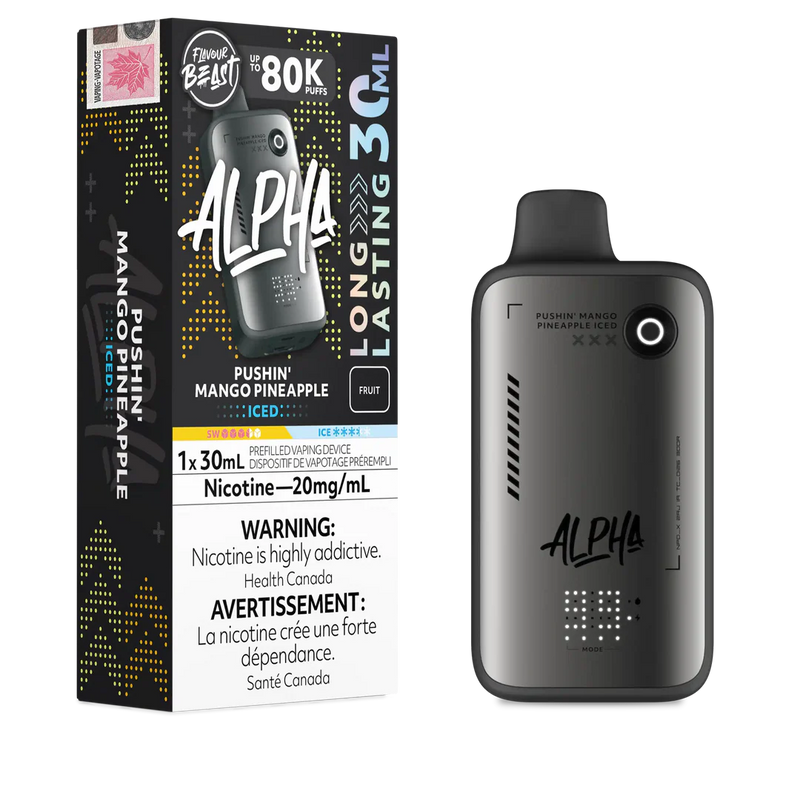 Flavour Beast Alpha 80K Disposable - Pushin' Mango Pineapple Iced 20mg