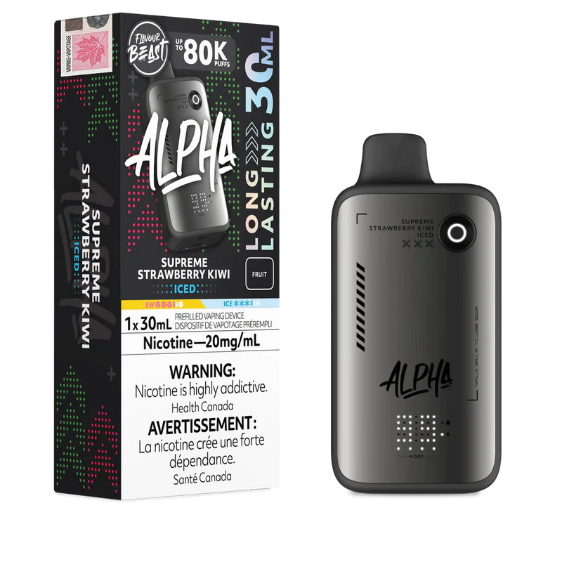 Flavour Beast Alpha 80K Disposable  - Supreme Strawberry Kiwi Iced 20mg