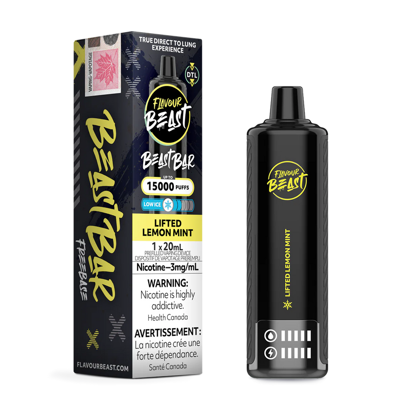 Flavour Beast Beast Bar 15K Disposable - Lifted Lemon Mint 3mg Fat Panda Webstore Flavour Beast Beast Bar 15K Disposable - Lifted Lemon Mint 3mg Fat Panda Webstore