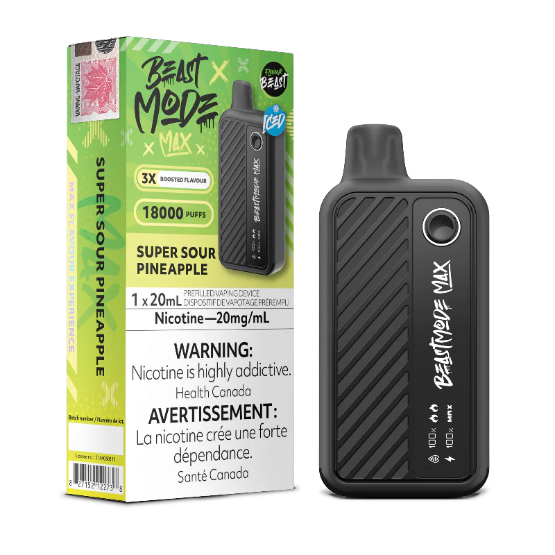 Flavour Beast Beast Mode Max 18K Disposable - Super Sour Pineapple 20mg