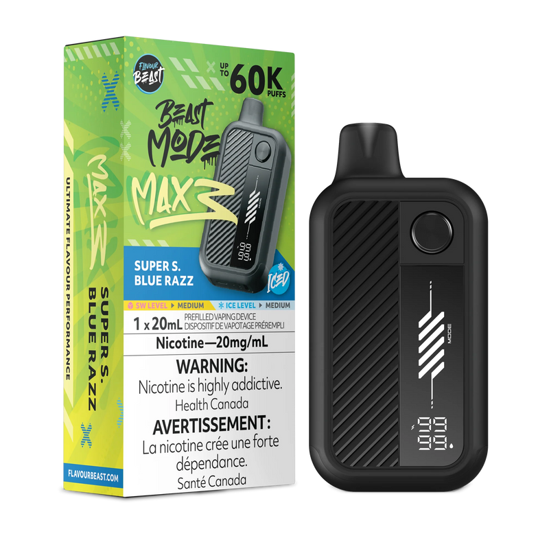 Flavour Beast Beast Mode Max 3 Disposable - Super S. Blue Razz Iced 20mg