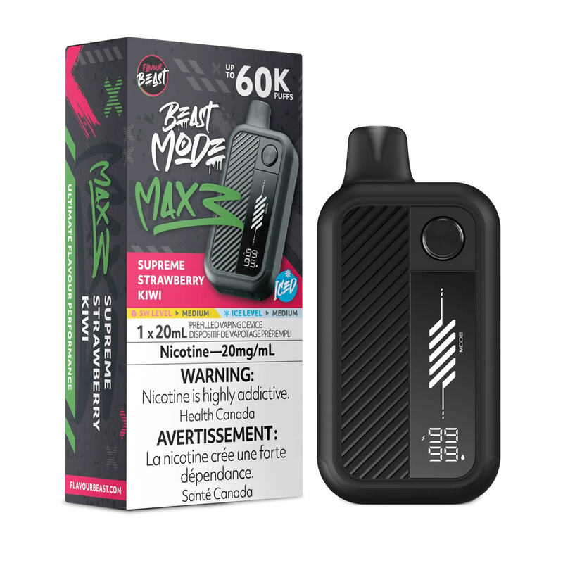 Flavour Beast Beast Mode Max 3 Disposable - Supreme Strawberry Kiwi Iced 20mg