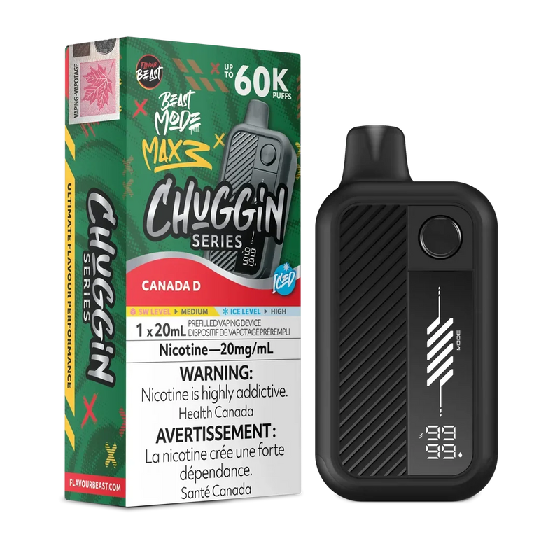 Flavour Beast Beast Mode Max 3 Disposable - Chuggin' Canada D Iced 20mg