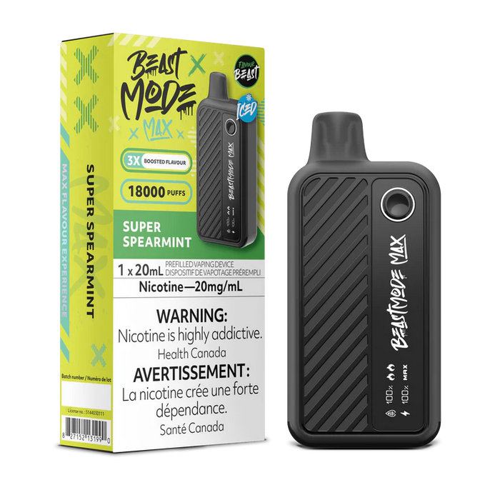 Flavour Beast Beast Mode Max 18K Disposable - Super Spearmint 20mg