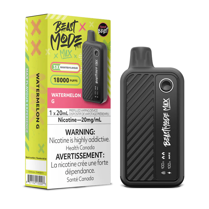 Flavour Beast Beast Mode Max 18K Disposable - Watermelon G 20mg