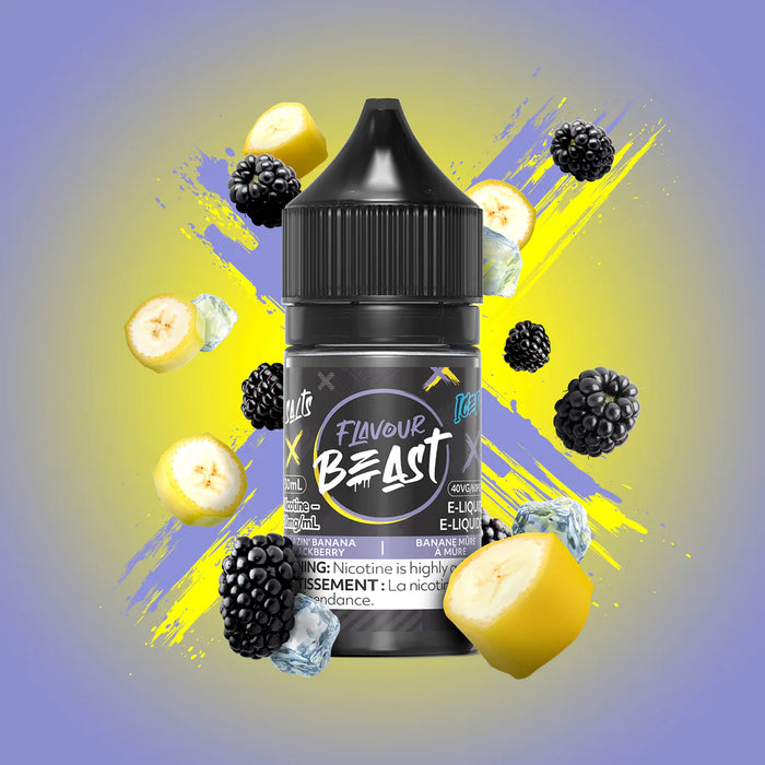 Flavour Beast Salt - Blazin' Banana Blackberry Iced 30ml