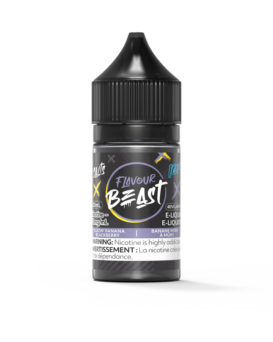Flavour Beast Salt - Blazin' Banana Blackberry Iced 30ml — Fat