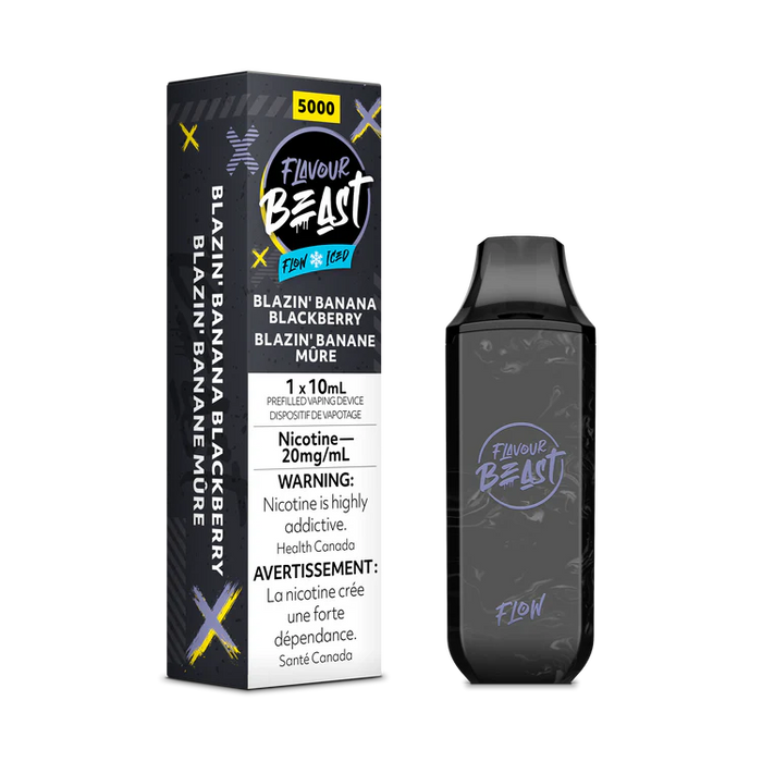 Flavour Beast Flow Disposable - Blazin Banana Blackberry Iced 20mg