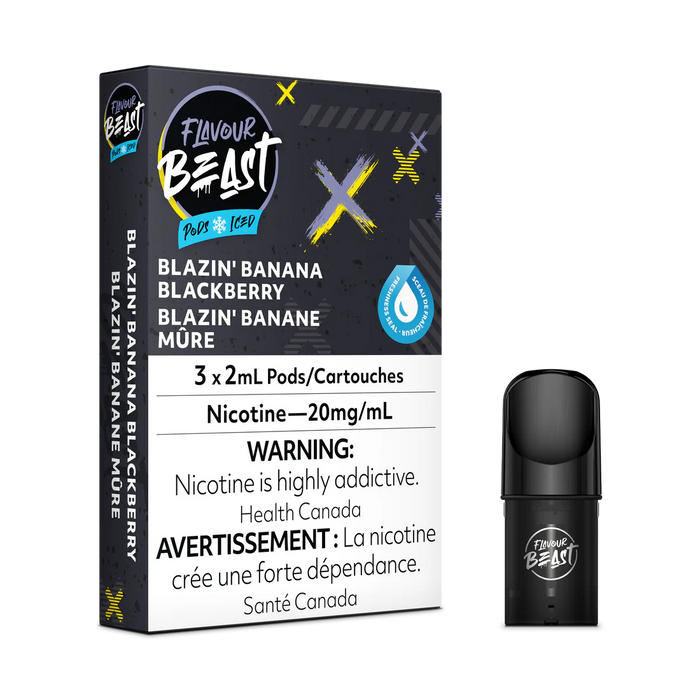 STLTH Pod Pack - Flavour Beast Blazin' Banana Blackberry Iced