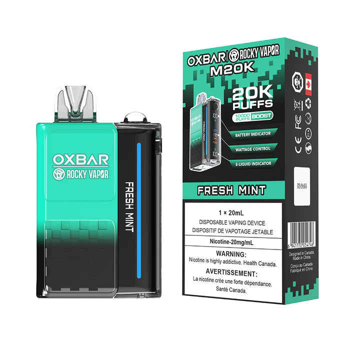 Rocky Vapor OXBAR M20K Disposable - Fresh Mint 20mg