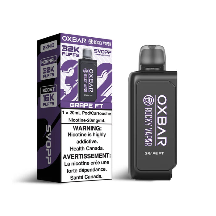 Oxbar Rocky Vapor Svopp 32K Pod - Grape FT 20mg