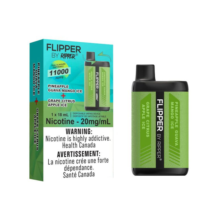 Flipper Disposable 11k Pineapple Guava Mango Ice - Grape Citrus Apple Ice 20mg