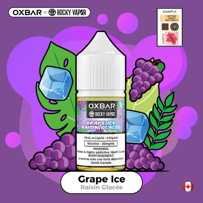 Rocky Vapor Oxbar E-liquids - Grape Ice 20mg 30ml