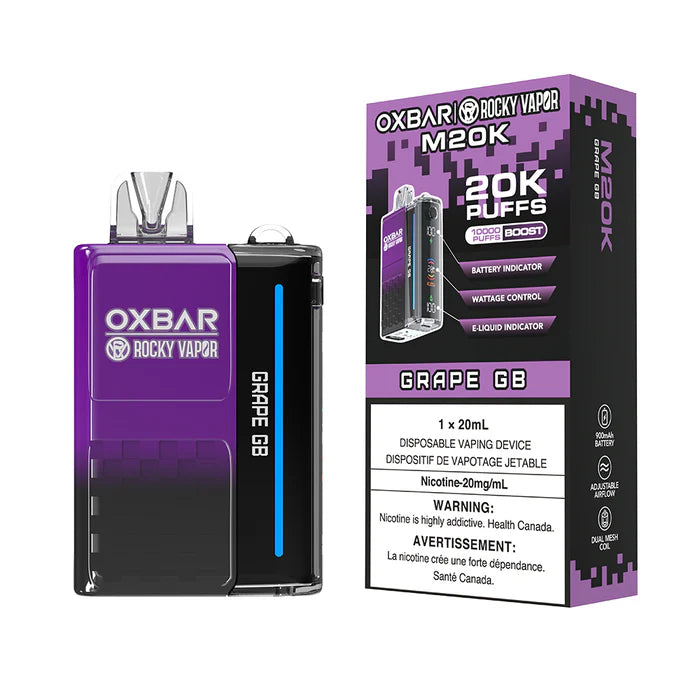 Rocky Vapor OXBAR M20K Disposable - Grape GB 20mg