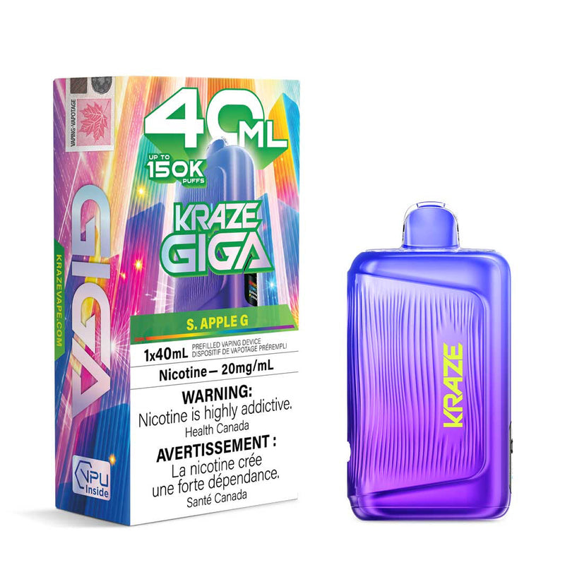 Kraze Giga Disposable - S. Apple G 20mg