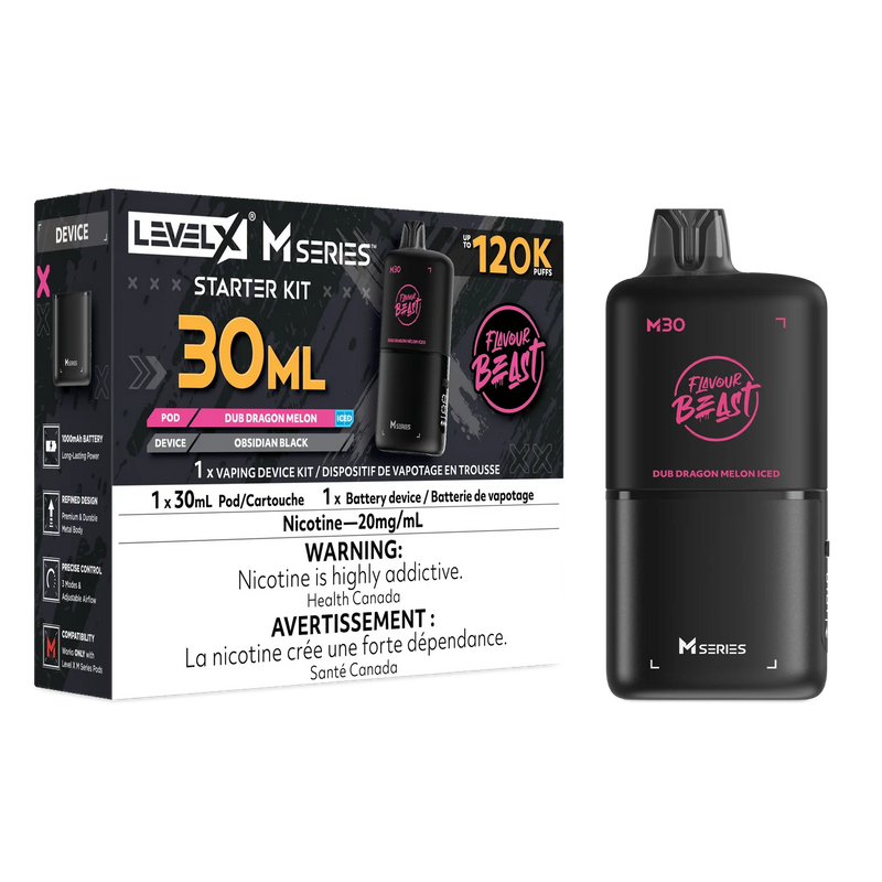 Level X M Series Flavour Beast Kit - Dub Dragon Melon Iced 20mg