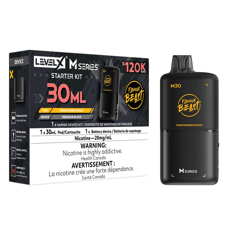 Level X M Series Flavour Beast Kit - Mad Mango Peach 20mg