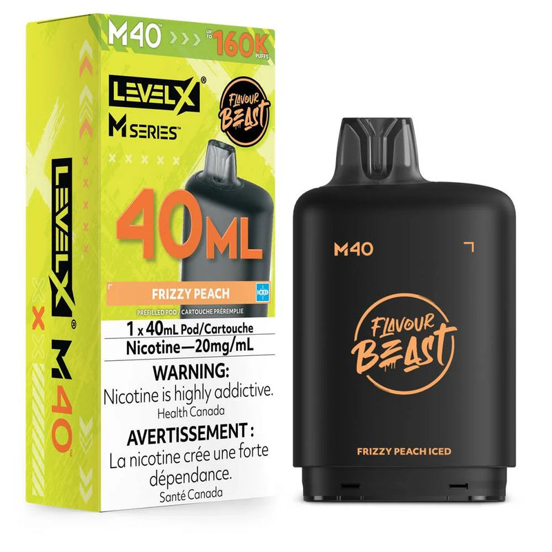 Level X M Series Flavour Beast Pod 40ml - Frizzy Peach Iced 20mg