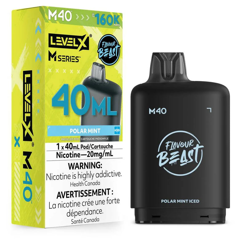 Level X M Series Flavour Beast Pod 40ml - Polar Mint Iced 20mg