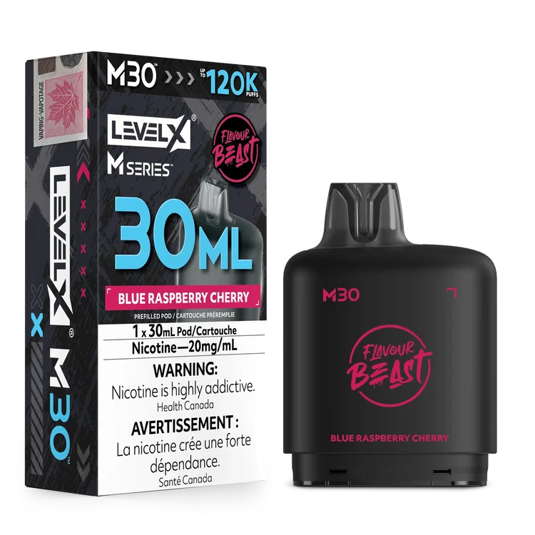 Level X M Series Flavour Beast Pod 30ml - Blue Raspberry Cherry 20mg