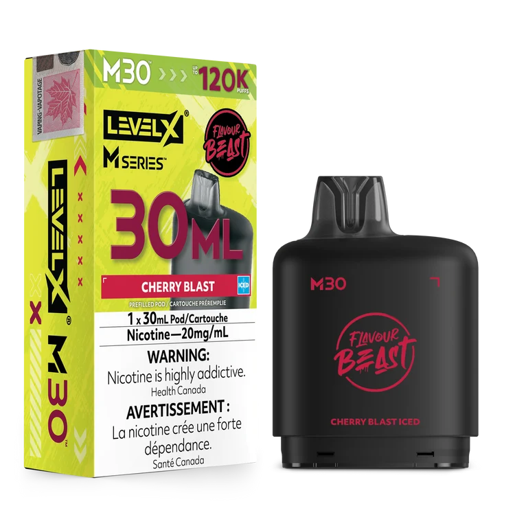 Level X M Series Flavour Beast Pod 30ml - Cherry Blast Iced 20mg