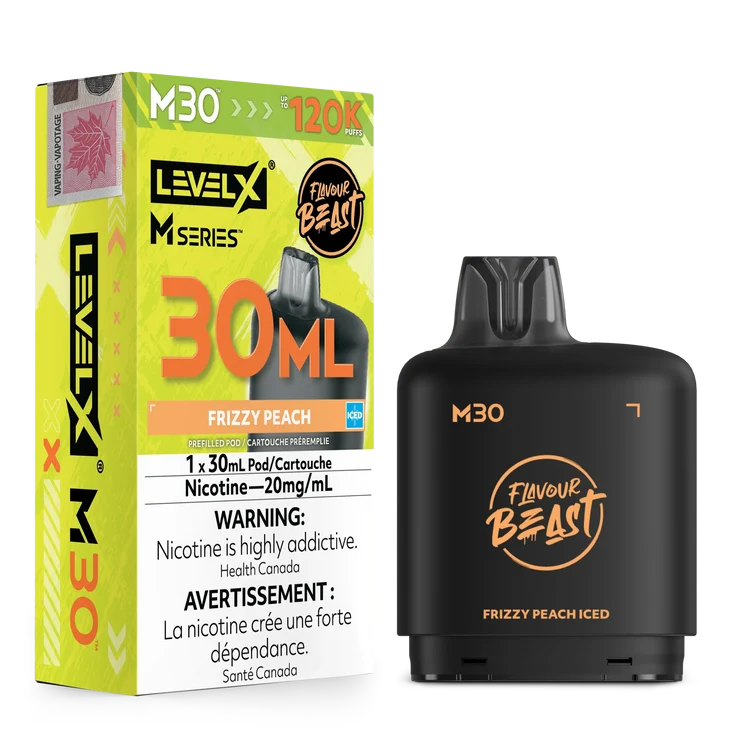 Level X M Series Flavour Beast Pod 30ml - Frizzy Peach Iced 20mg