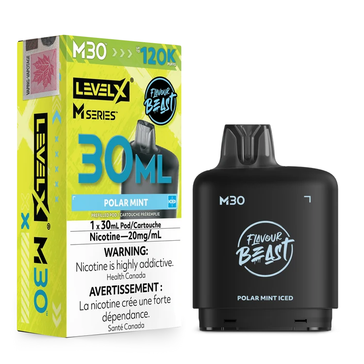 Level X M Series Flavour Beast Pod 30ml - Polar Mint Iced 20mg