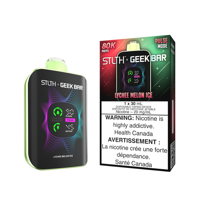 STLTH x Geek Bar 80K Disposable - Lychee Melon Ice 20mg
