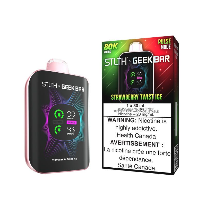 STLTH x Geek Bar 80K Disposable - Strawberry Twist Ice 20mg