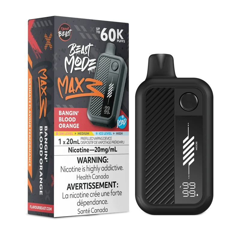 Flavour Beast Beast Mode Max 3 Disposable - Bangin’ Blood Orange Iced 20mg