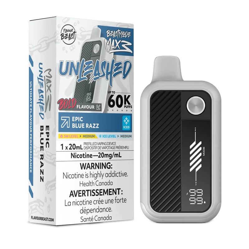 Flavour Beast Unleashed Beast Mode Max 3 Disposable - Epic Blue Razz Iced 20mg