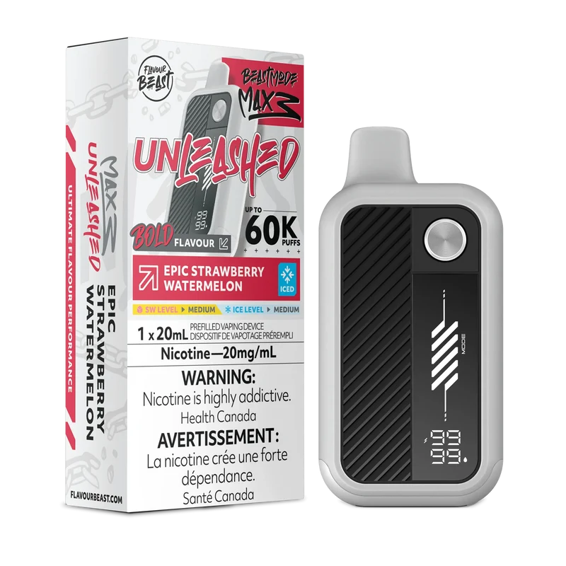 Flavour Beast Unleashed Beast Mode Max 3 Disposable - Epic Strawberry Watermelon Iced 20mg