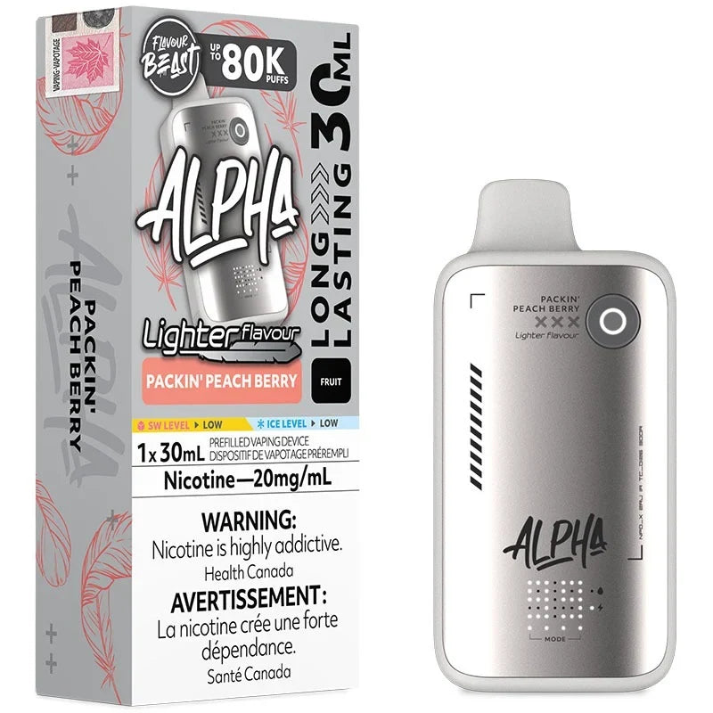 Flavour Beast Alpha 80K Disposable - L.S. Packin’ Peach Berry 20mg