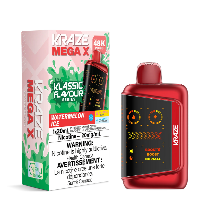 Kraze Mega X Klassic Disposable - Watermelon Ice 20mg