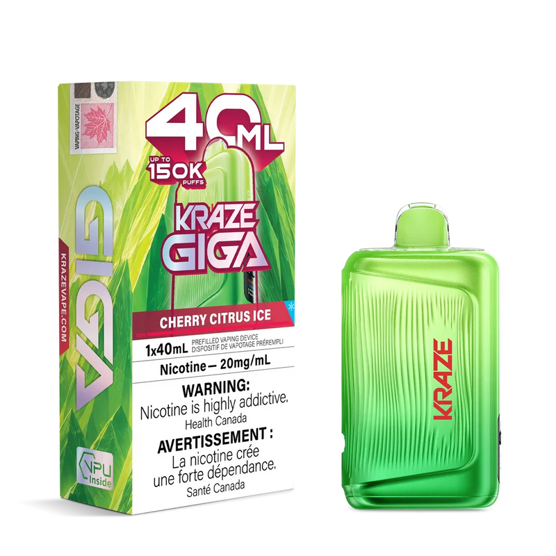 Kraze Giga Disposable - Cherry Citrus Ice 20mg