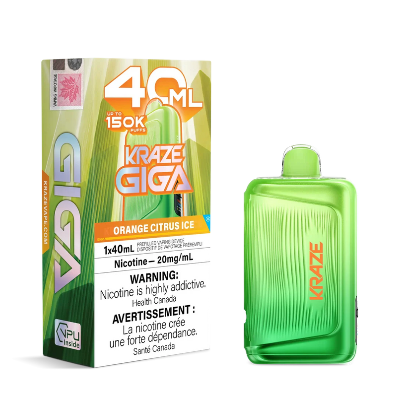 Kraze Giga Disposable - Orange Citrus Ice 20mg