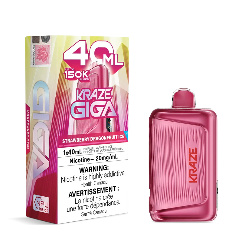 Kraze Giga Disposable - Strawberry Dragonfruit Ice 20mg
