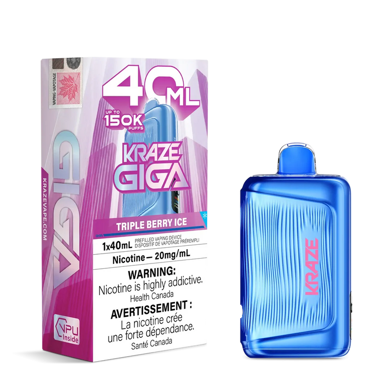 Kraze Giga Disposable - Triple Berry Ice 20mg