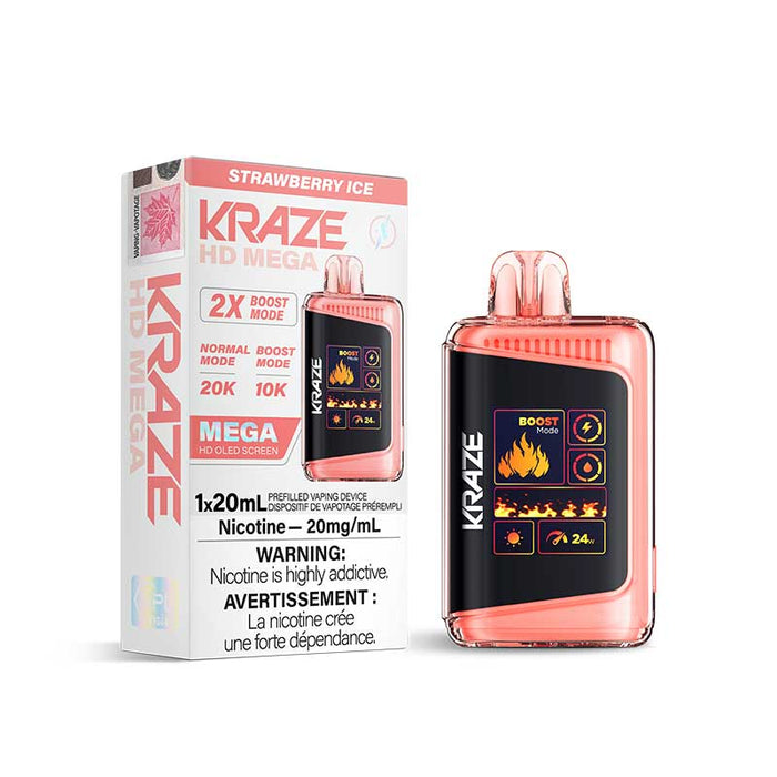 Kraze HD Mega Disposable Strawberry Ice 20mg