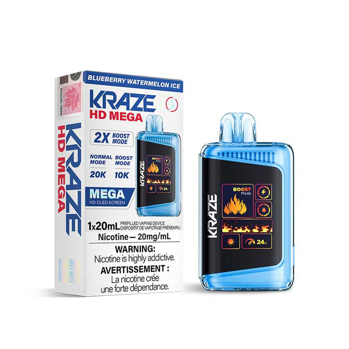 Kraze HD Mega Disposable - Blueberry Watermelon Ice 20mg