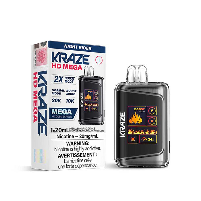 Kraze HD Mega Disposable - Night Rider 20mg