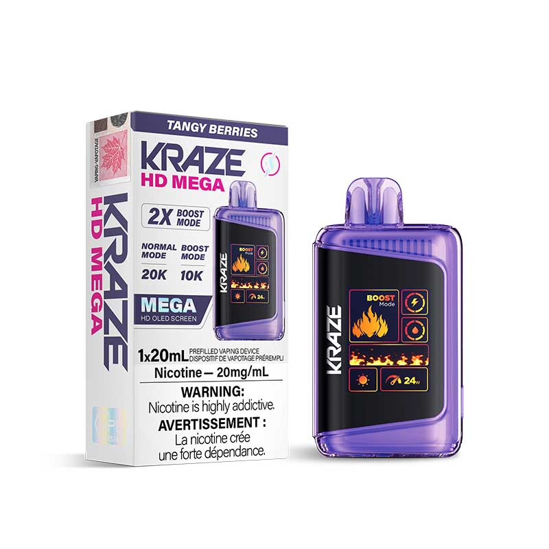 Kraze HD Mega Disposable - Tangy Berries 20mg