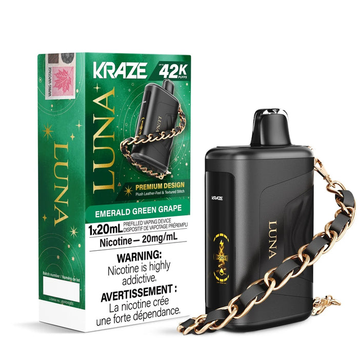 Kraze Luna Disposable - Emerald Green Grape 20mg