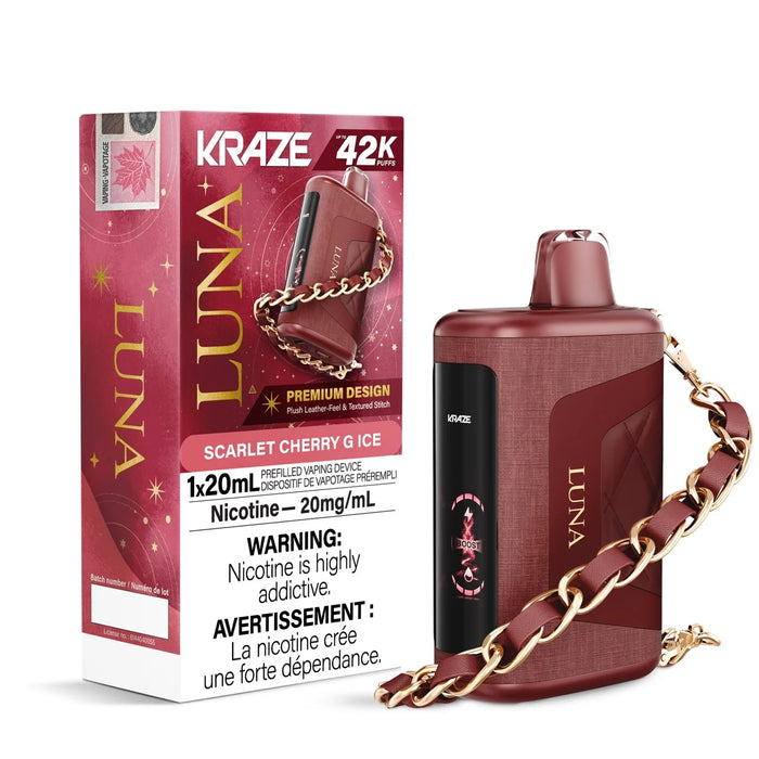 Kraze Luna Disposable - Scarlet Cherry G Ice 20mg