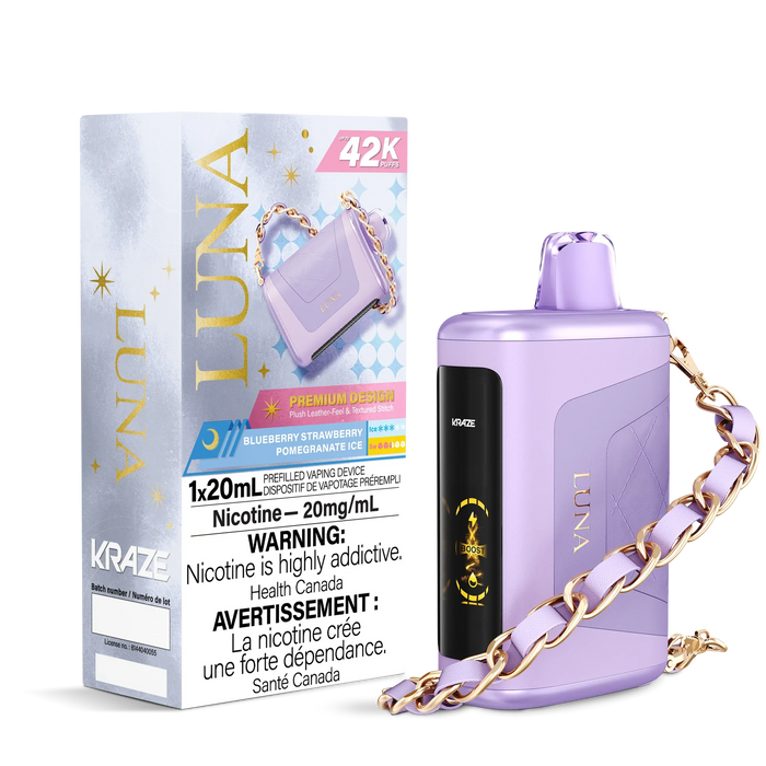 Kraze Luna Disposable - Blueberry Strawberry Pomegranate Ice 20mg