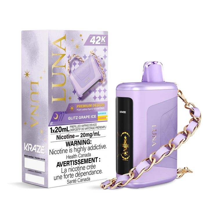 Kraze Luna Disposable - Glitz Grape Ice 20mg